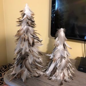 Feather trees. Christmas decor